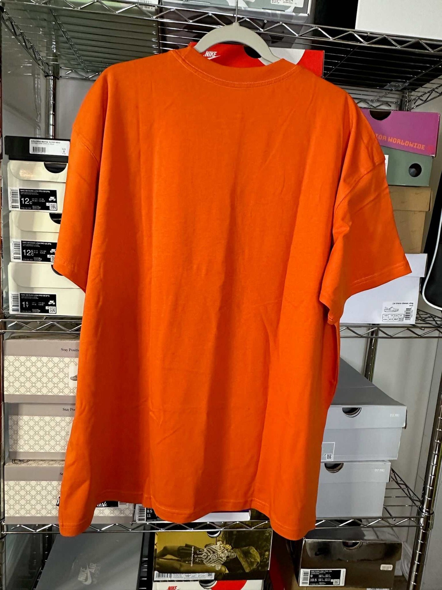 Orange Nike SB Y2K Tee, XL, deadstock edition.